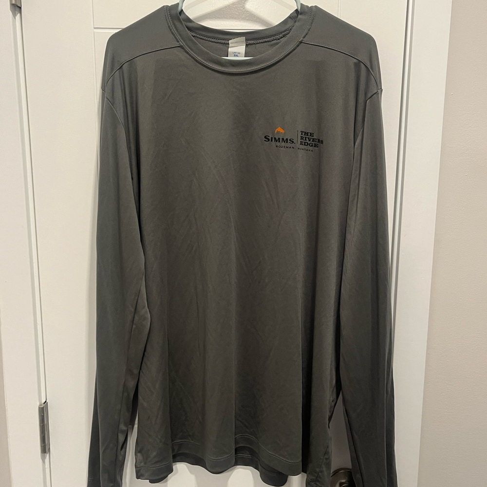 Simms Gray Long Sleeve Men's Shirt